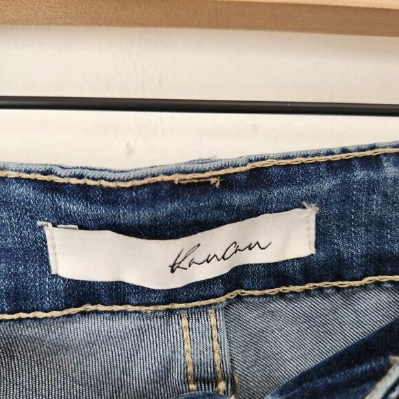 Kancan Distressed Skinny Zipper Ankle Denim Blue Jeans Women's 28 - Picture 6 of 8